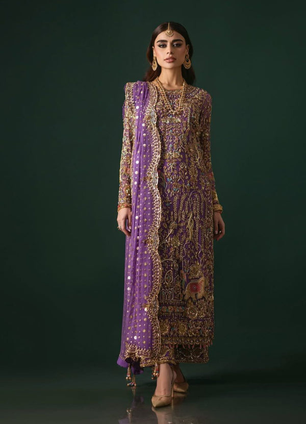 Nomi Ansari Draped in Rich Purple Ayla's Atelier